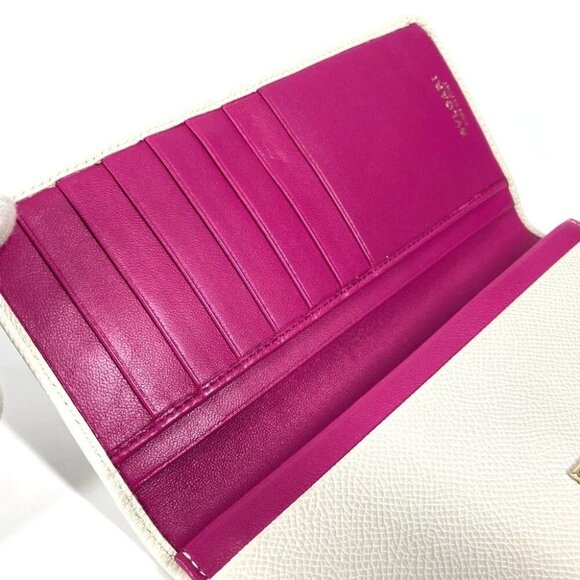 BVLGARI Bulgari Bulgari Logo Clip long wallet bifold Long Wallet Leather White - Picture 9 of 16